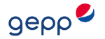 Logotipo GEPP Pepsi, indicando fornecimento de soluções completas para indústrias de refrigerantes.