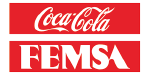 Logotipo Coca-Cola FEMSA, evidenciando relação consolidada com líderes mundiais do setor.