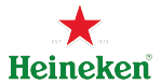 Logotipo Heineken, atestando especialização em projetos de alto padrão para o setor cervejeiro.