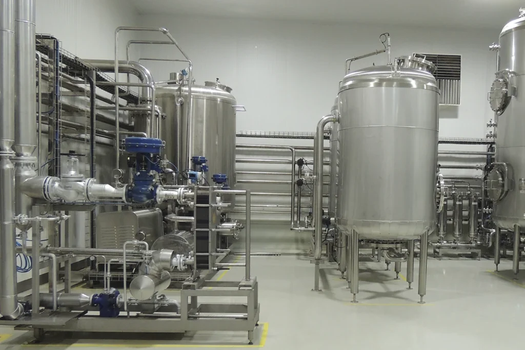 Arranjo de tanques de armazenamento em ambiente controlado, demonstrando aplicação da “Tecnologia na Dose Certa”.